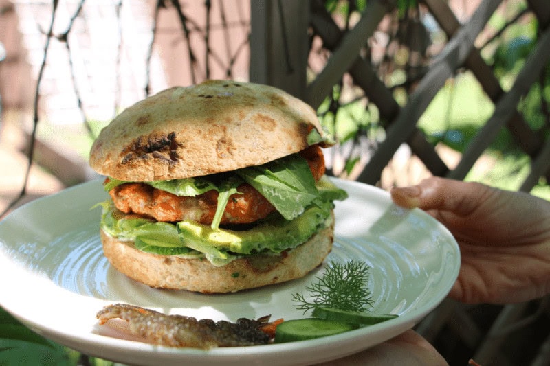 burger au saumon