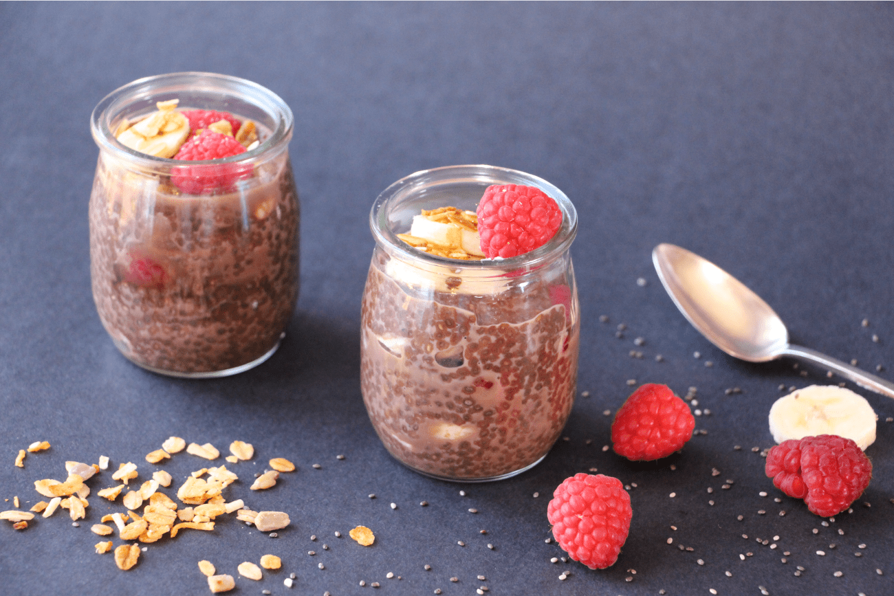 pouding de chia au chocolat