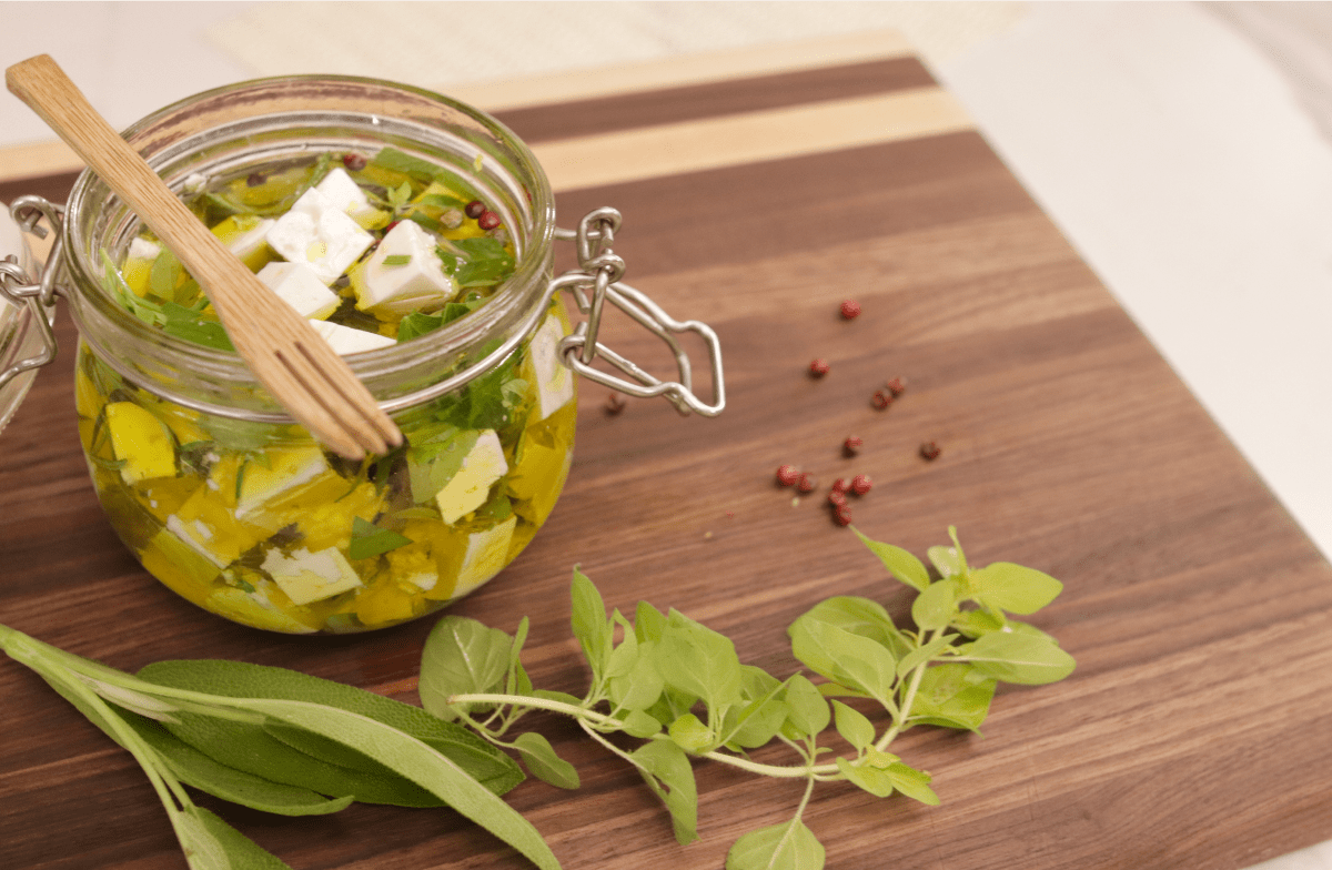 fromage feta mariné