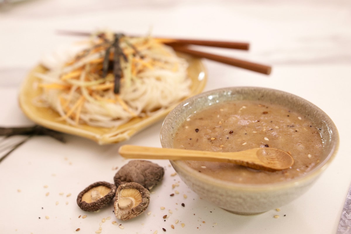 Vinaigrette maison shiitake et sésame