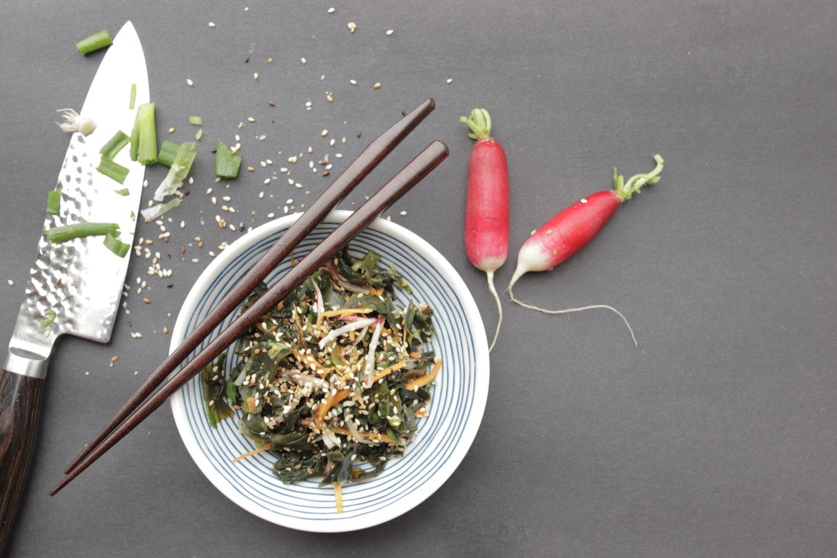 Salade d'algues wakame japonaise