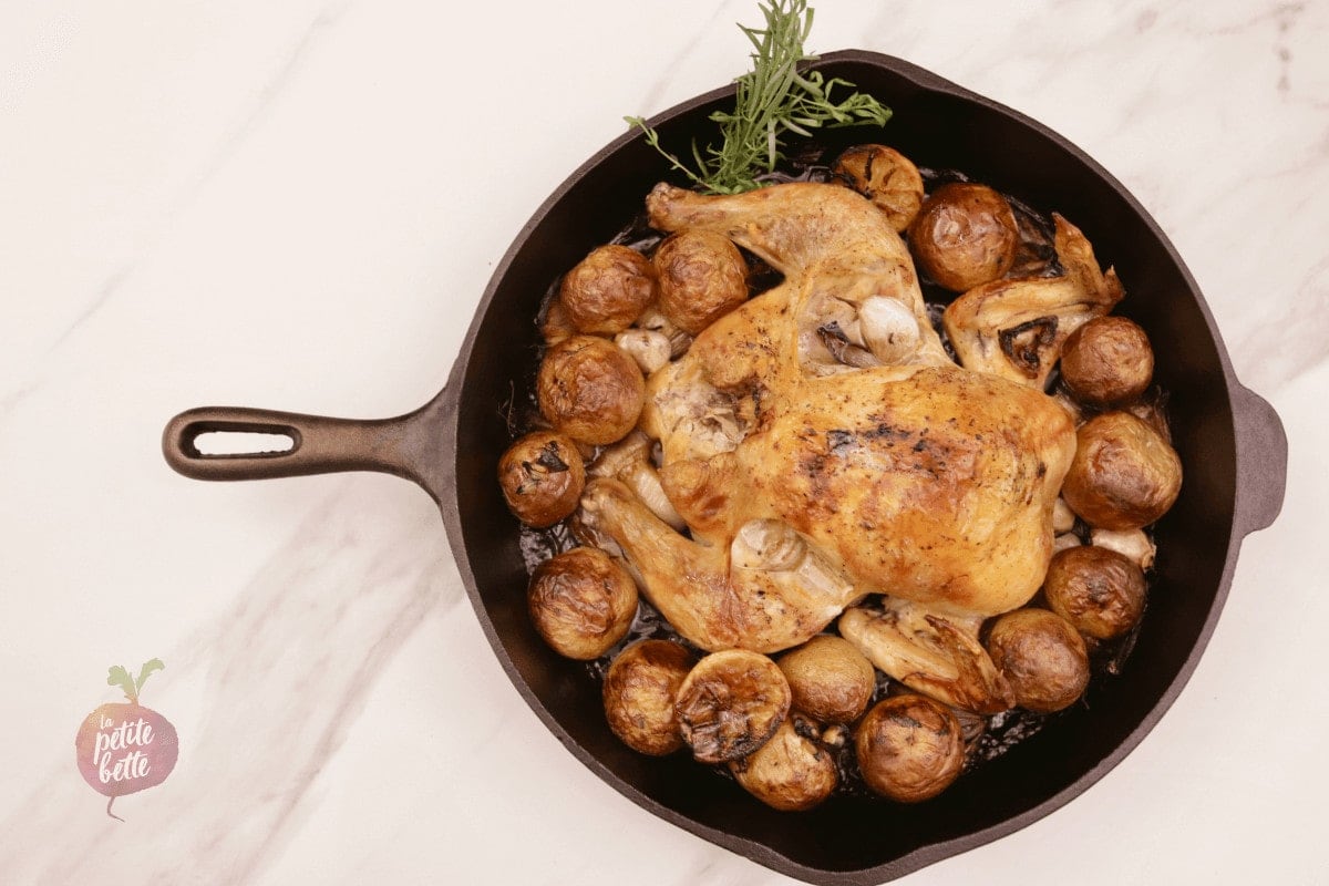 Poulet entier facile roti au four