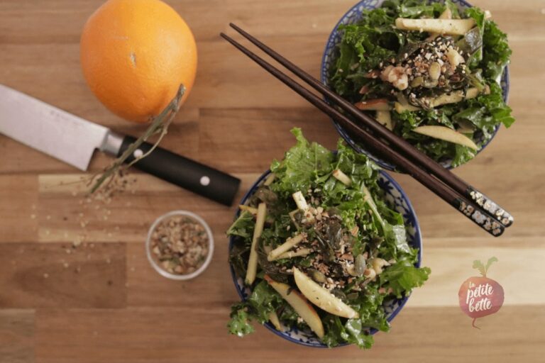 salade algues et chou frisé kale