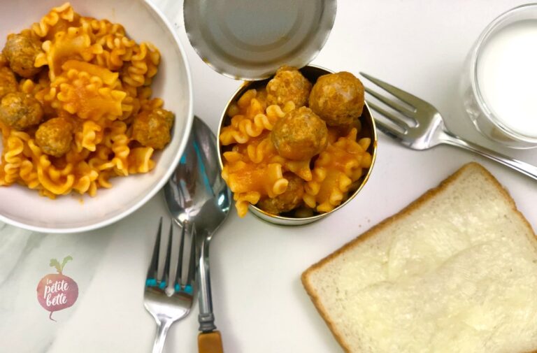 pâtes aux mini boulettes style Boyardee roller coasters