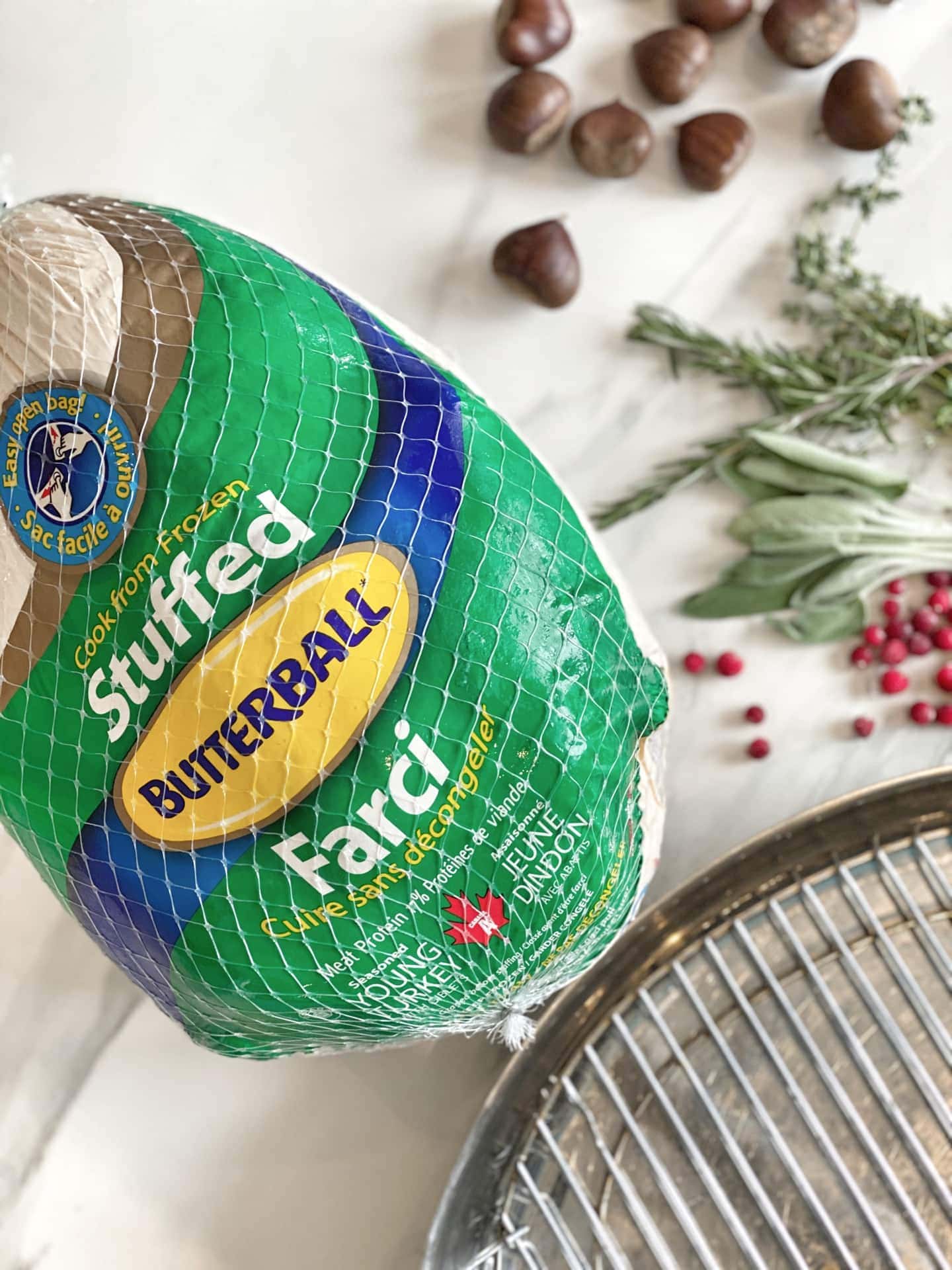 dinde pré farcie à cuire de l'état congelé butterball
