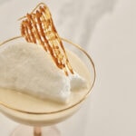 meringue tendre et crème pâtissière garnis de caramel