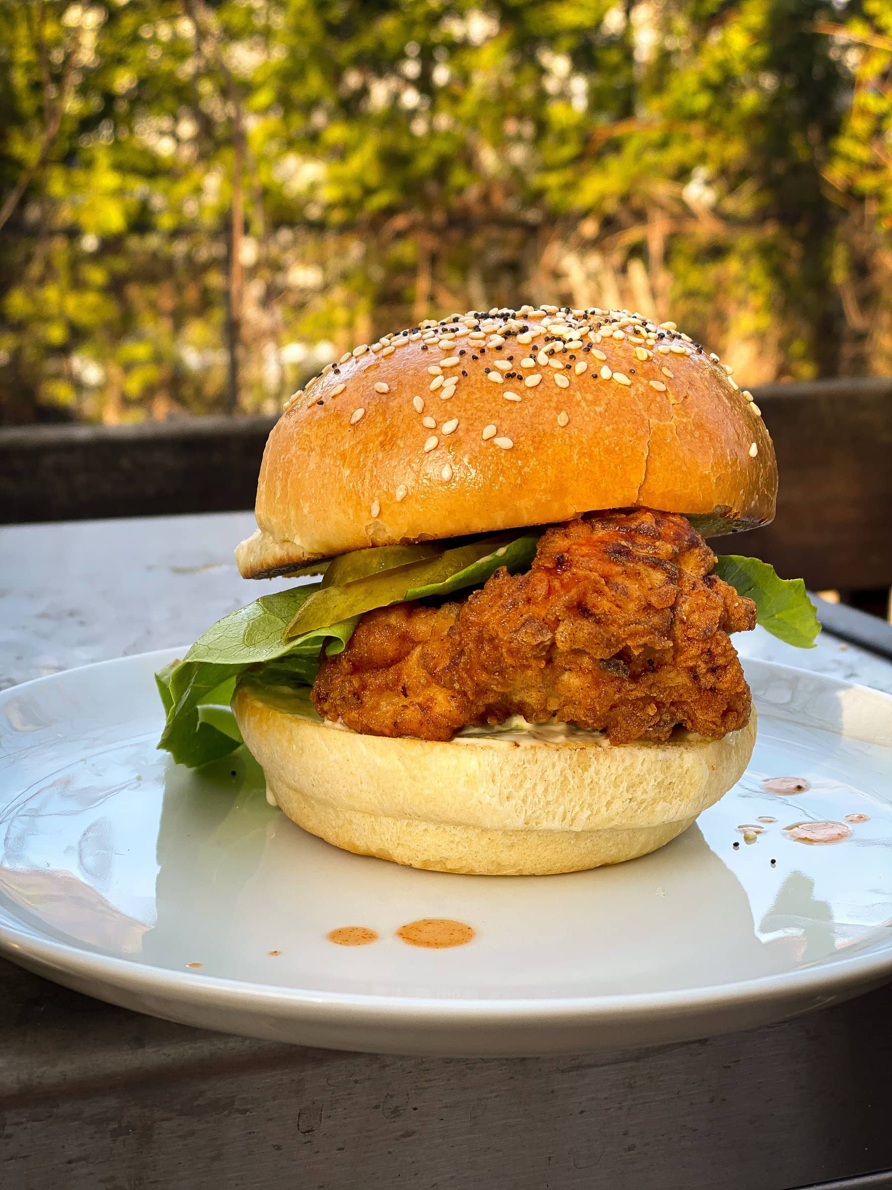 Burger poulet croustillant