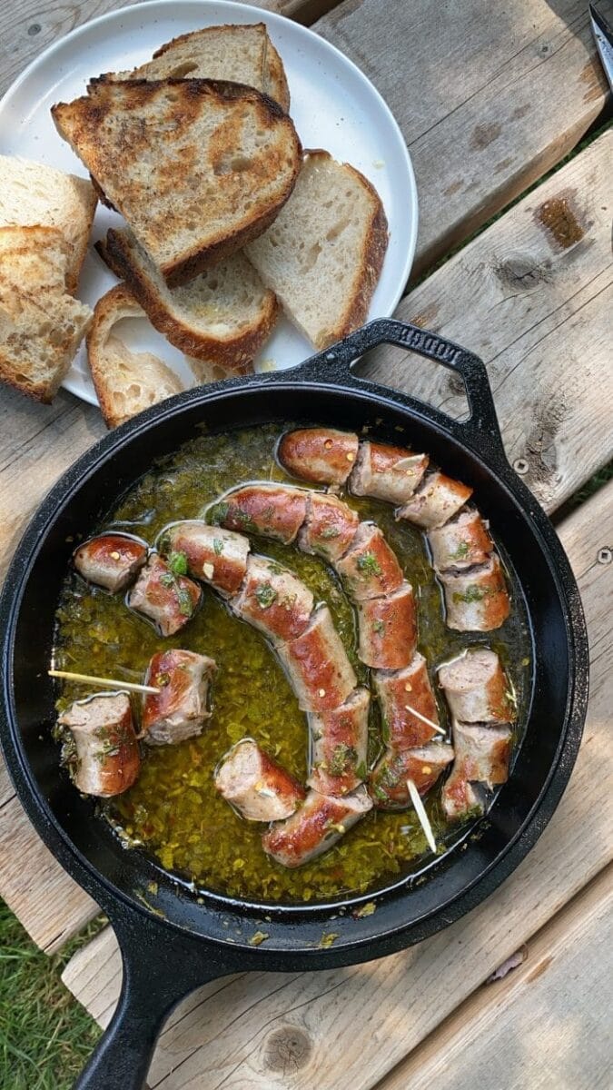 salsiccia alla rocco saucisse italienne grillées en sauce verte