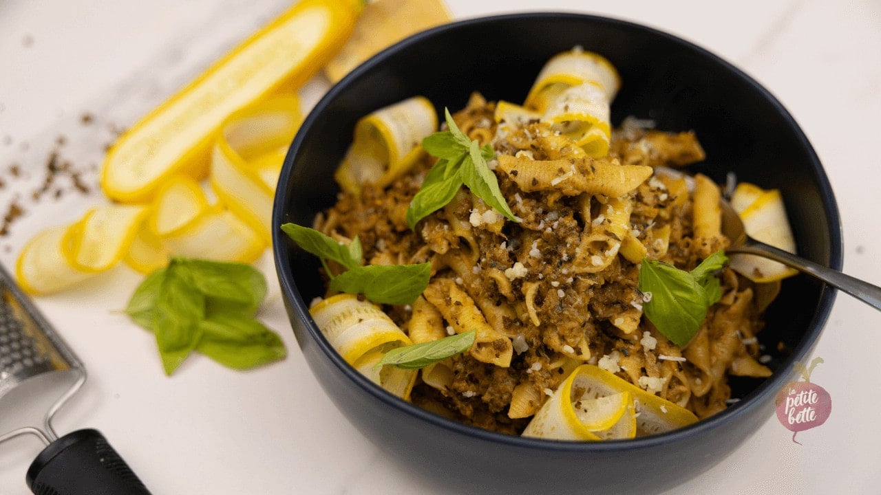 pâtes aux courgettes