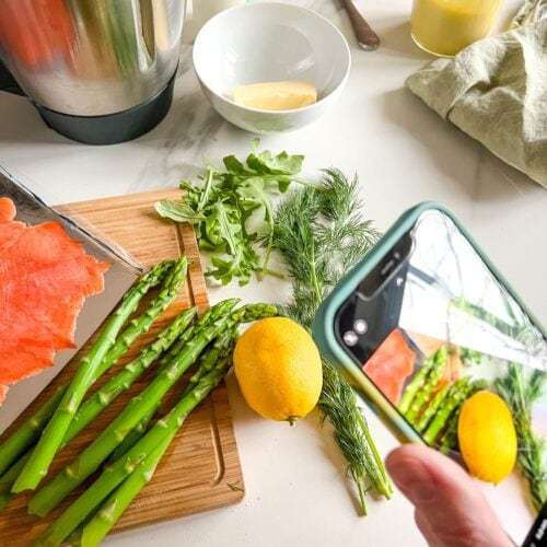 Dutch baby saumon fumé asperges