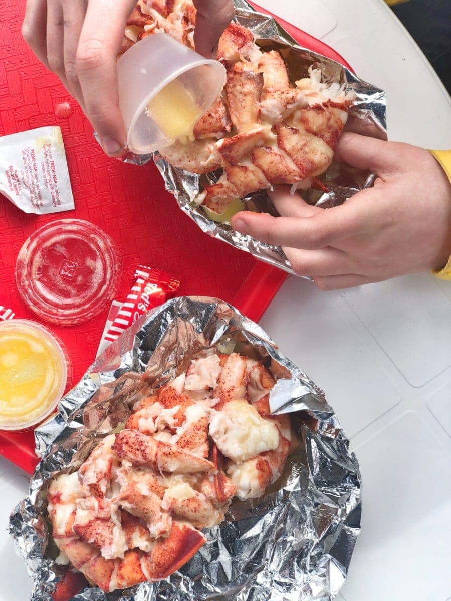 Connecticut lobster roll in Maine