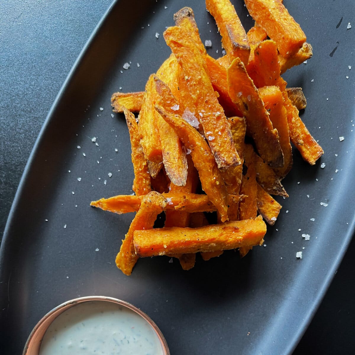 frites de patate douce avec trempette