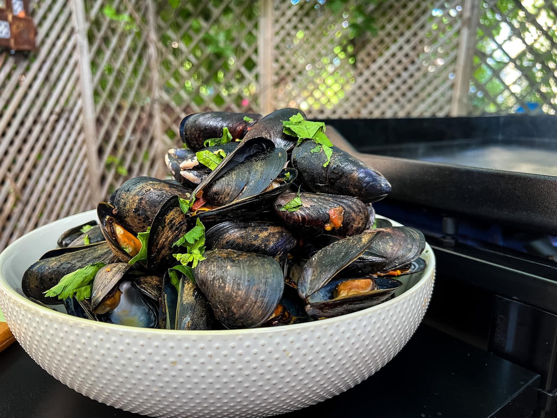 recette de moules à la plancha