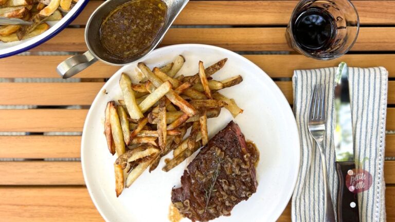 Bavette sauce à l'échalote et au vin