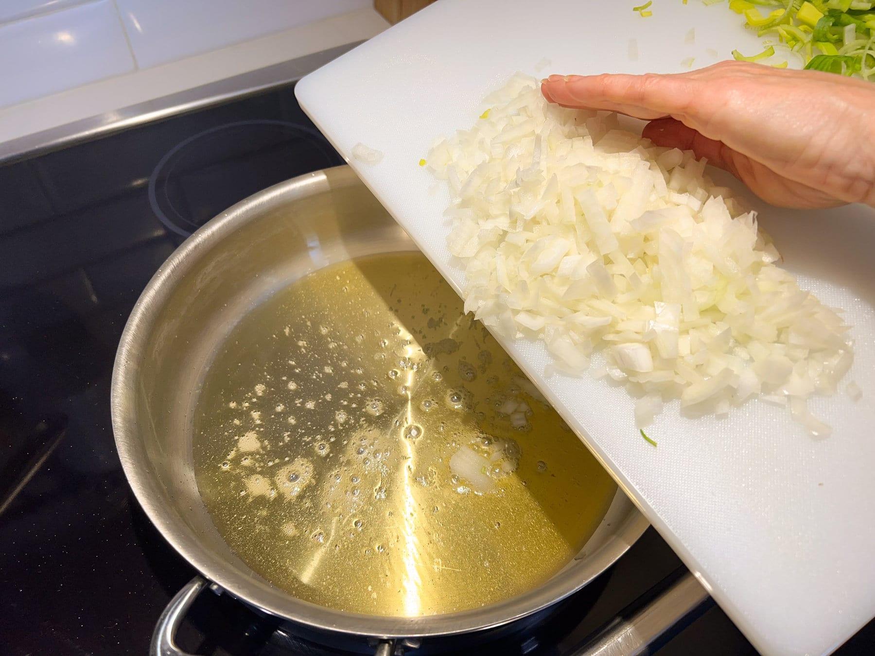 oignons dans graisse