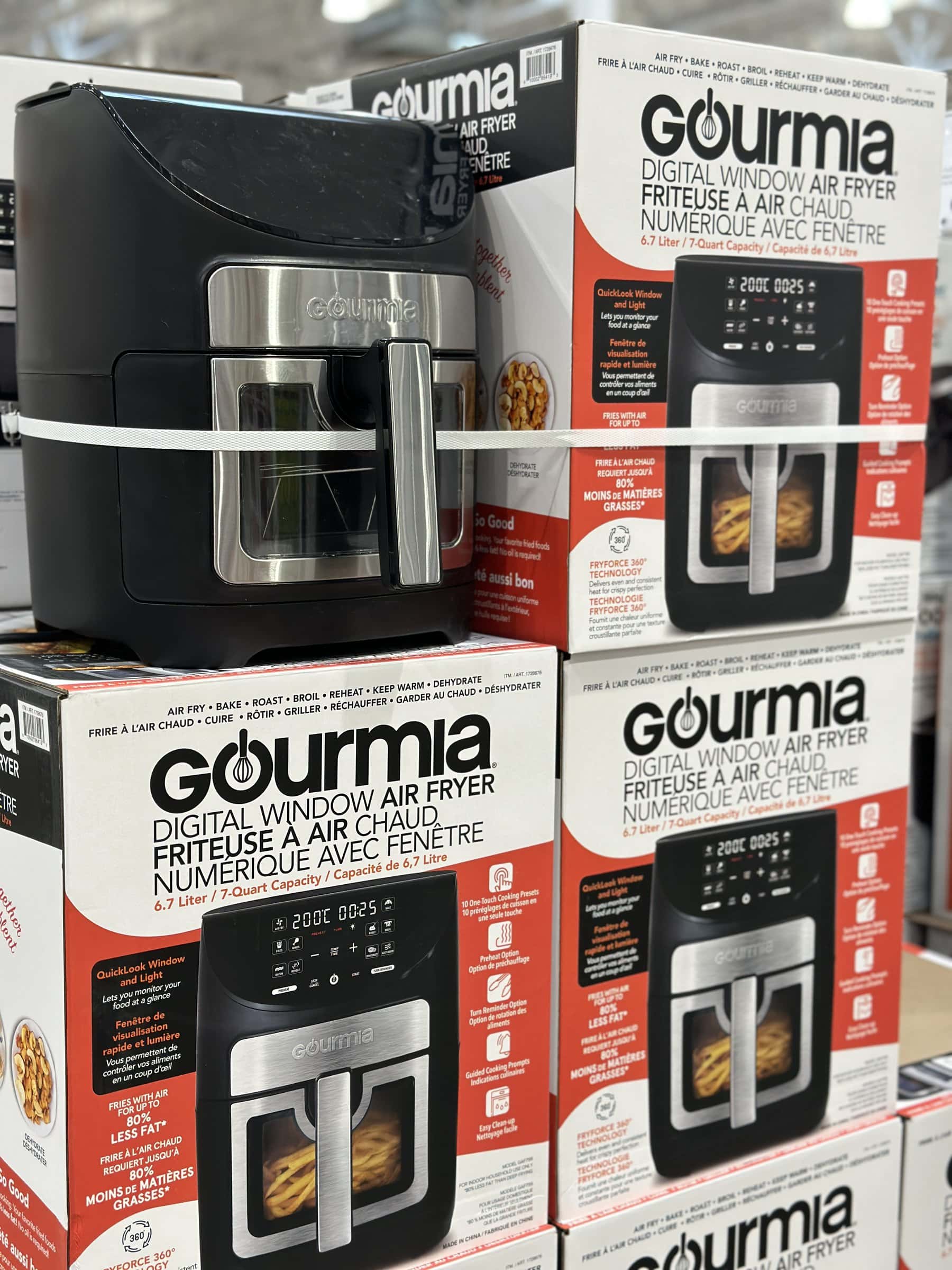 Air fryer Gourmia Friteuse à air chaud au Costco Canada dans la boîte et démo