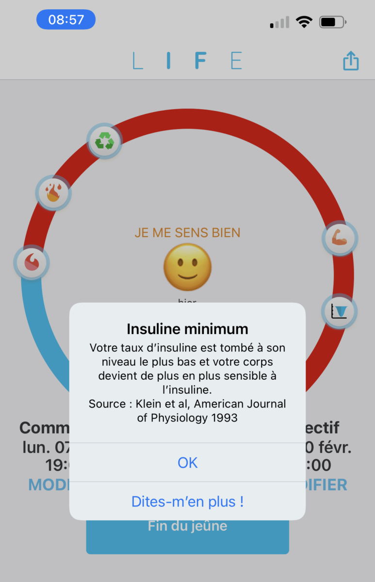 impact du jeune sur insuline