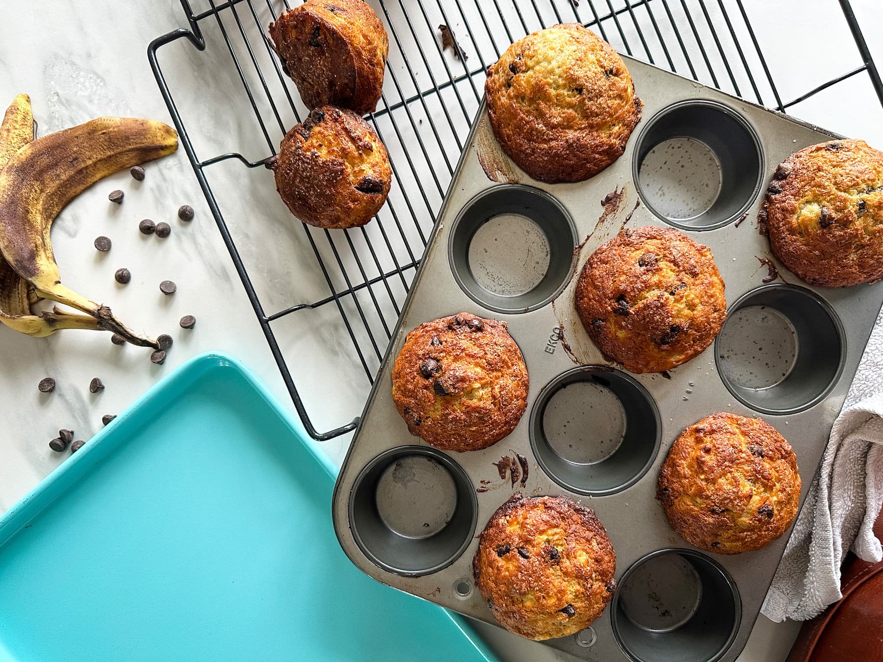 muffin bananes chocolat