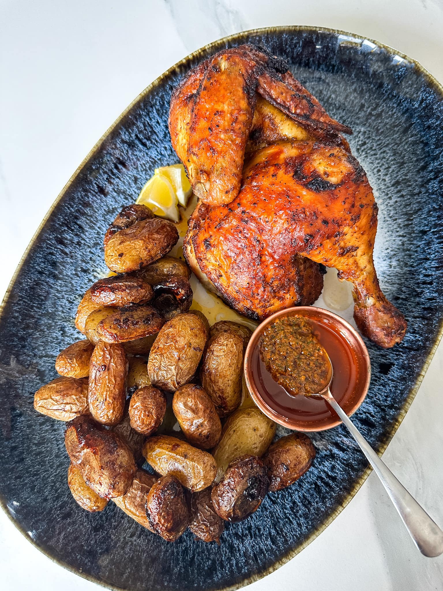 Poulet portugais et sauce piri pirii