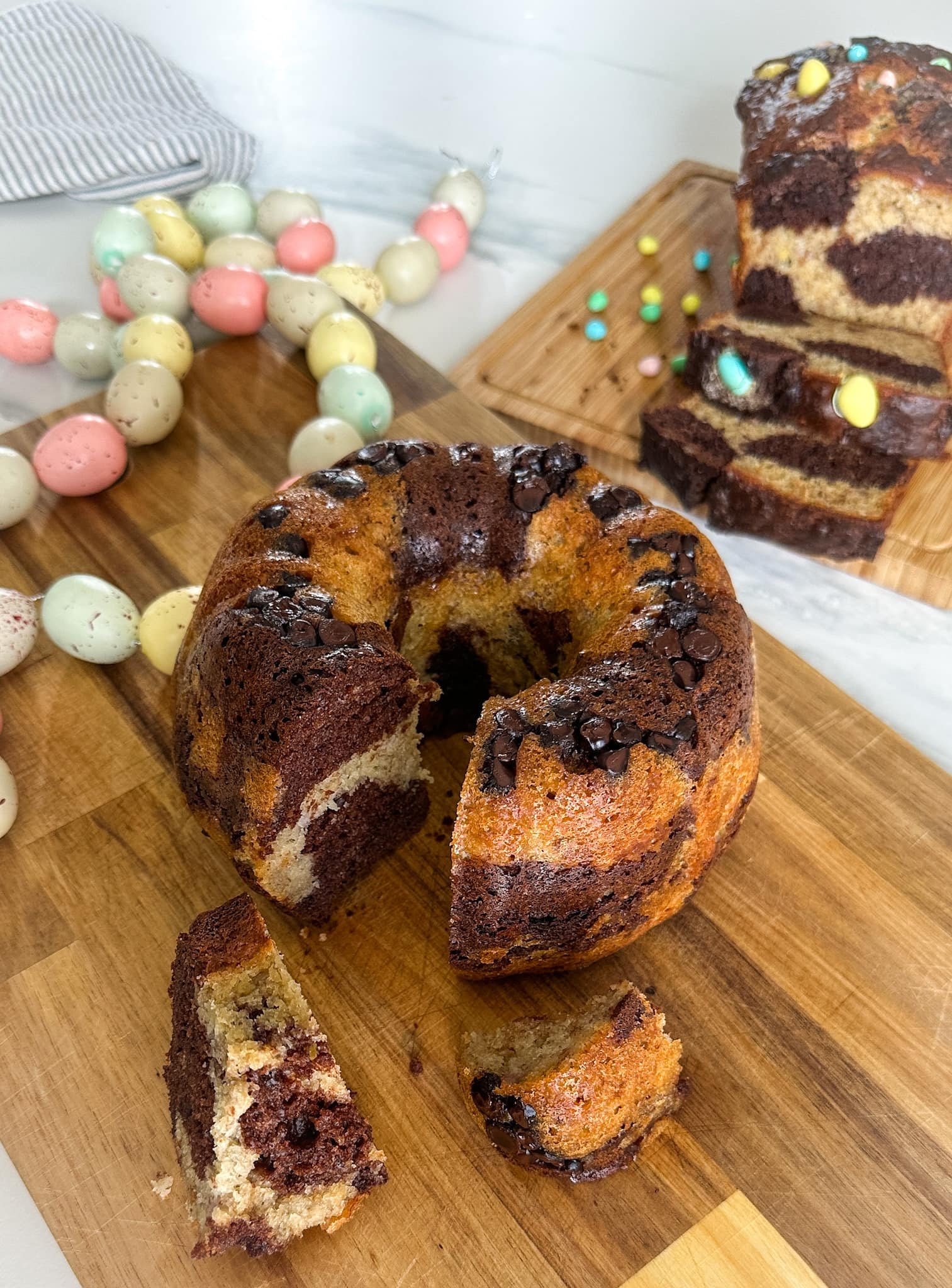 Pain marbré chocolat