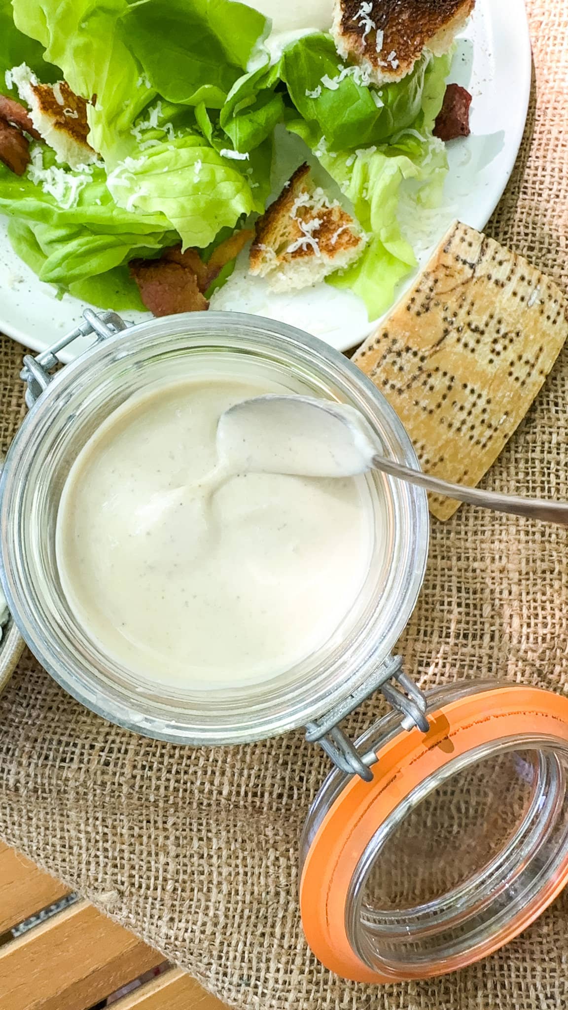 vinaigrette césar fromage cottage