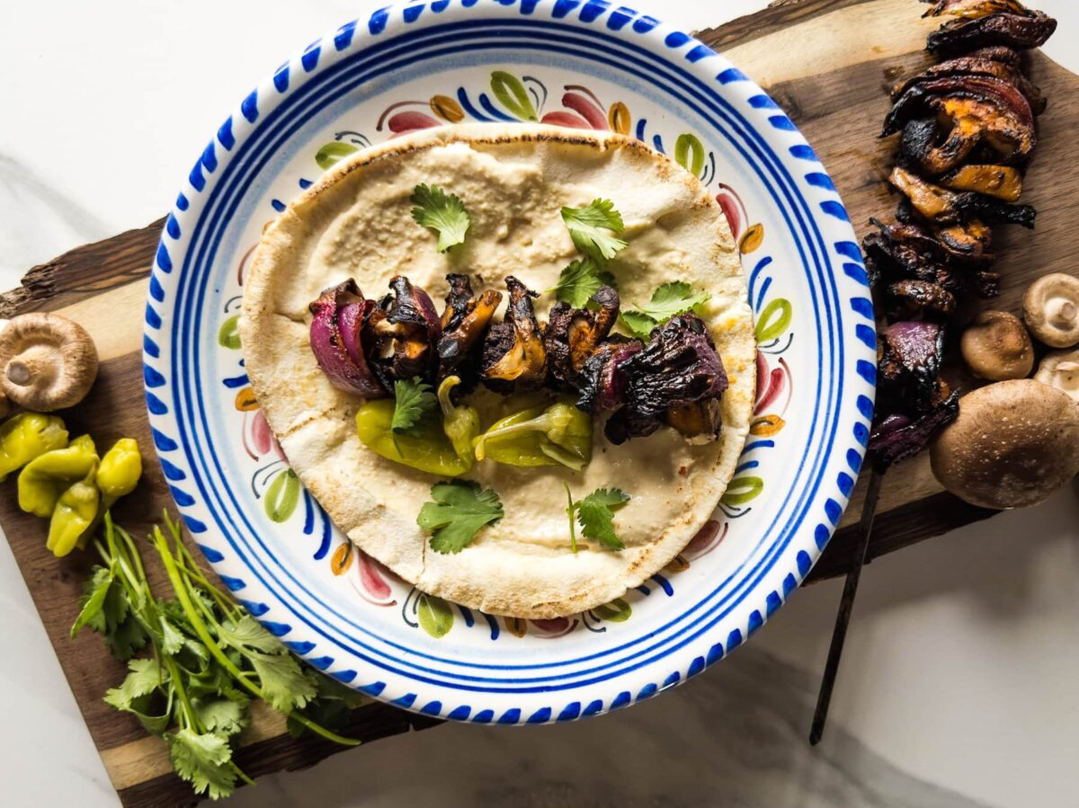 Brochette champignon shish taouk