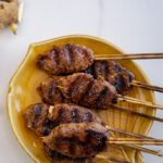 brochette de poulet haché yakitori grillé