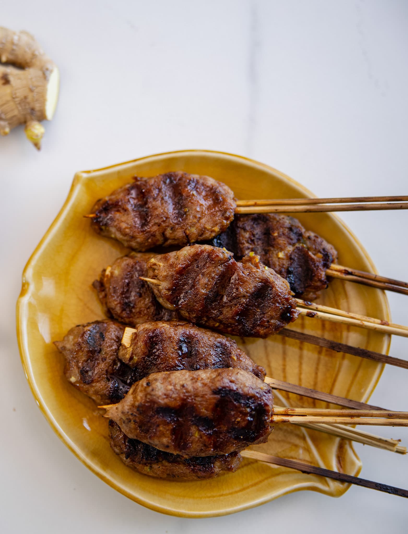 brochette de poulet haché yakitori grillé