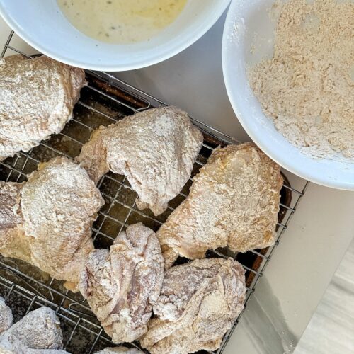 poulet frit air fryer panure et poulet enrobé