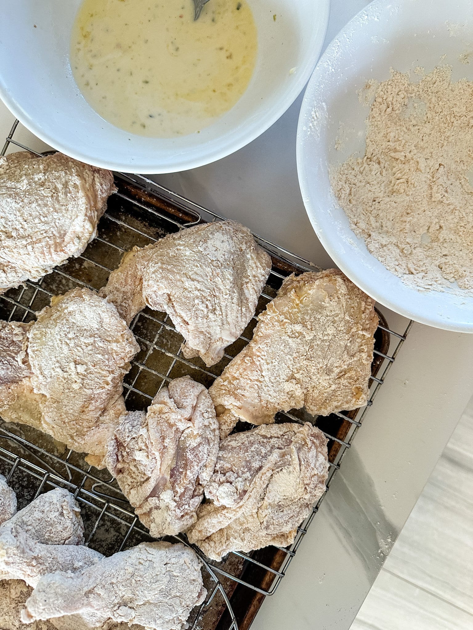 poulet frit air fryer panure et poulet enrobé