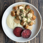 Boulettes suedoises air fryer avec sauce boulette et betterave grillée