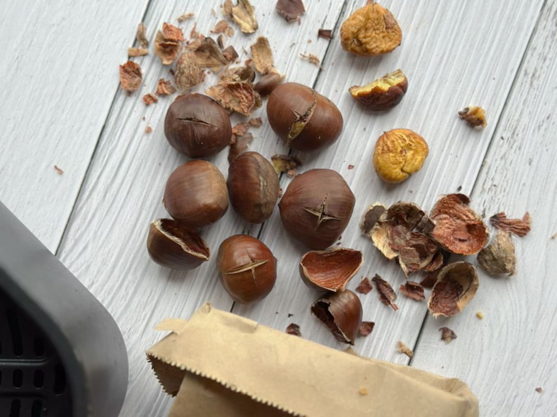 marrons ou chataigne grillés dans un air fryer