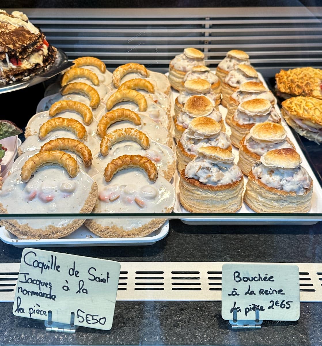 bouchées de la reine aux fruits de mer en Normandie