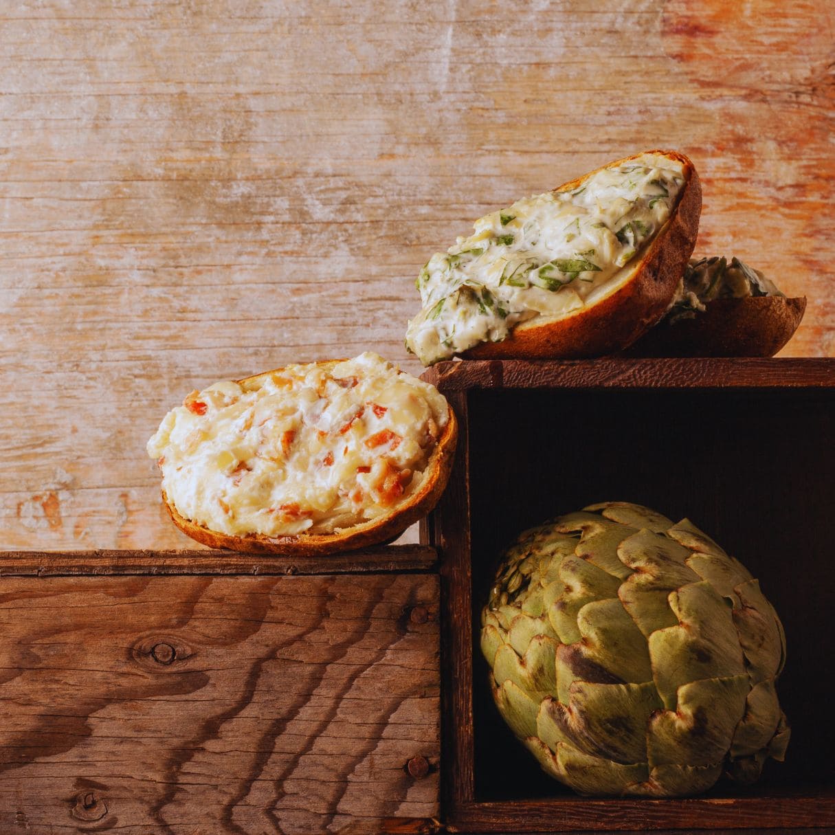 pelures de pomme de terre farcies