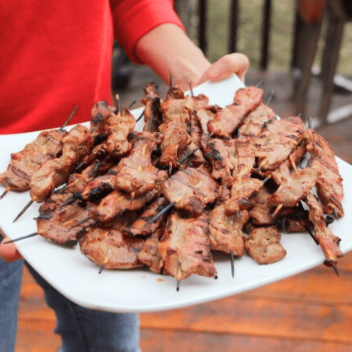 brochette de porc à la vietnamienne cuit sur le bbq