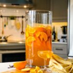 le vin d'range dans la carafe