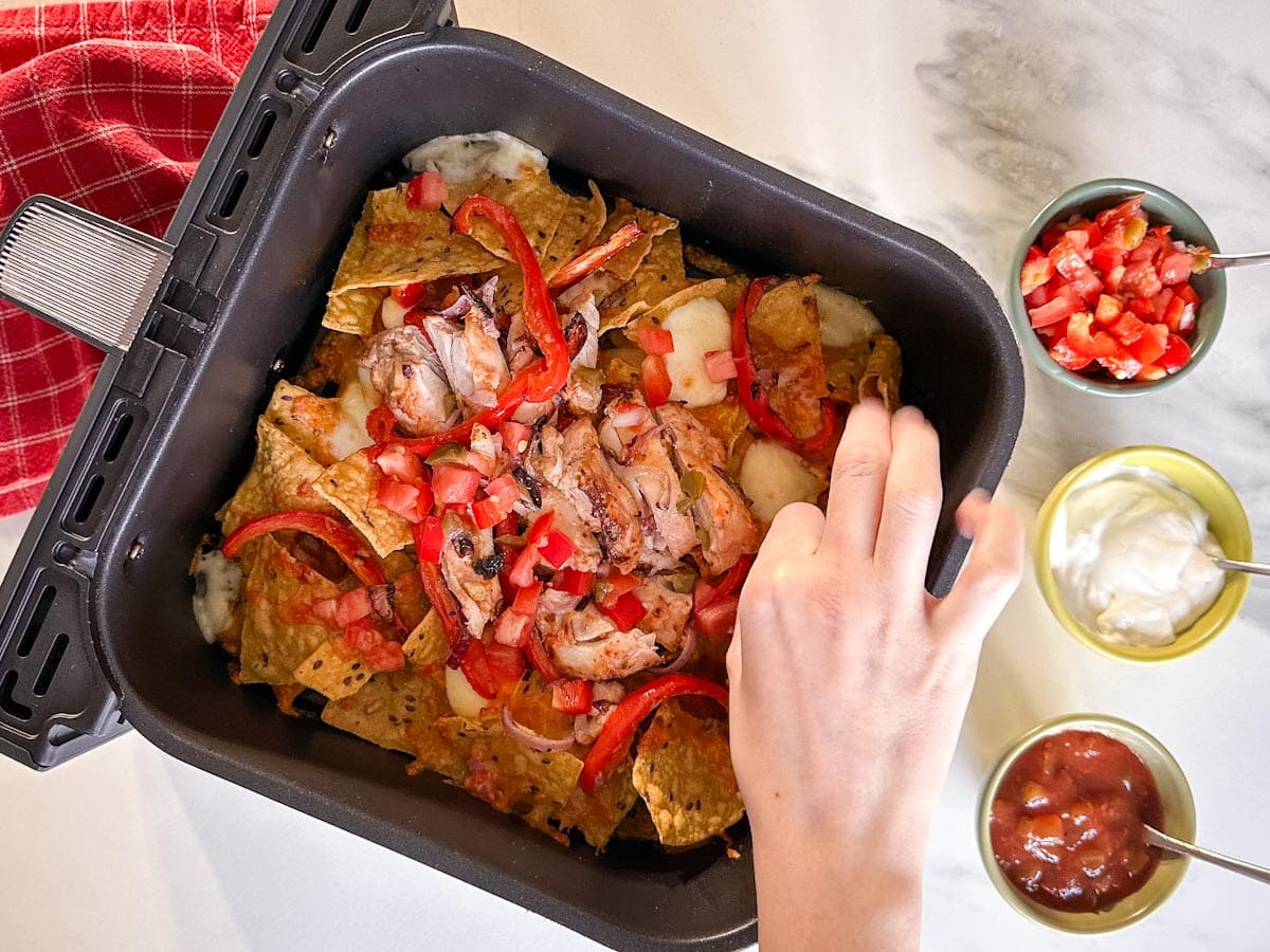 nachos tout garnis air fryer