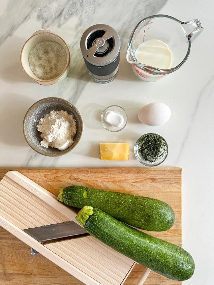 ingrédients pour invisible aux courgettes