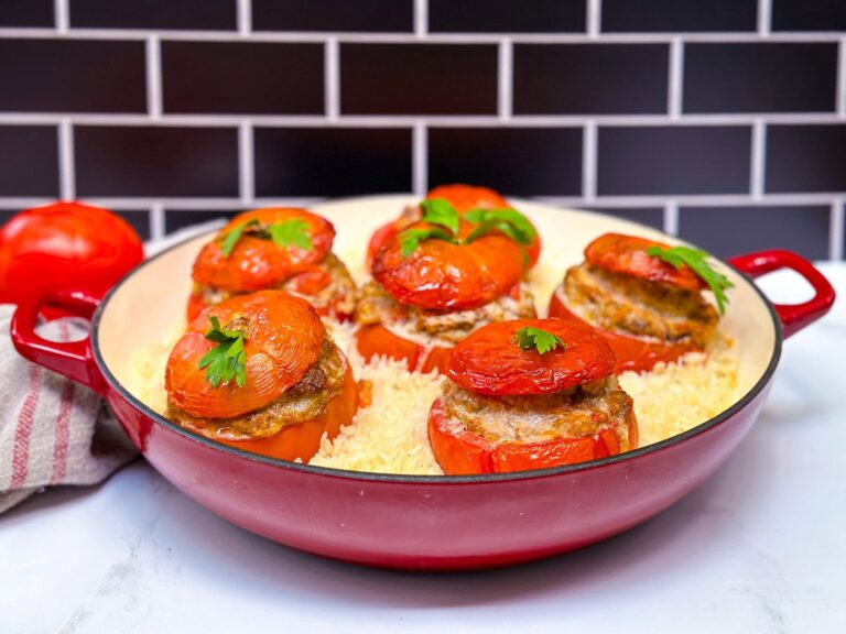 tomates farcies sur du riz