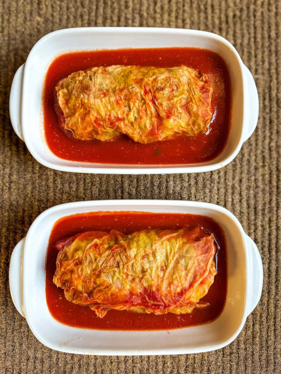 cigare au chou individuel dans des plats à congeler