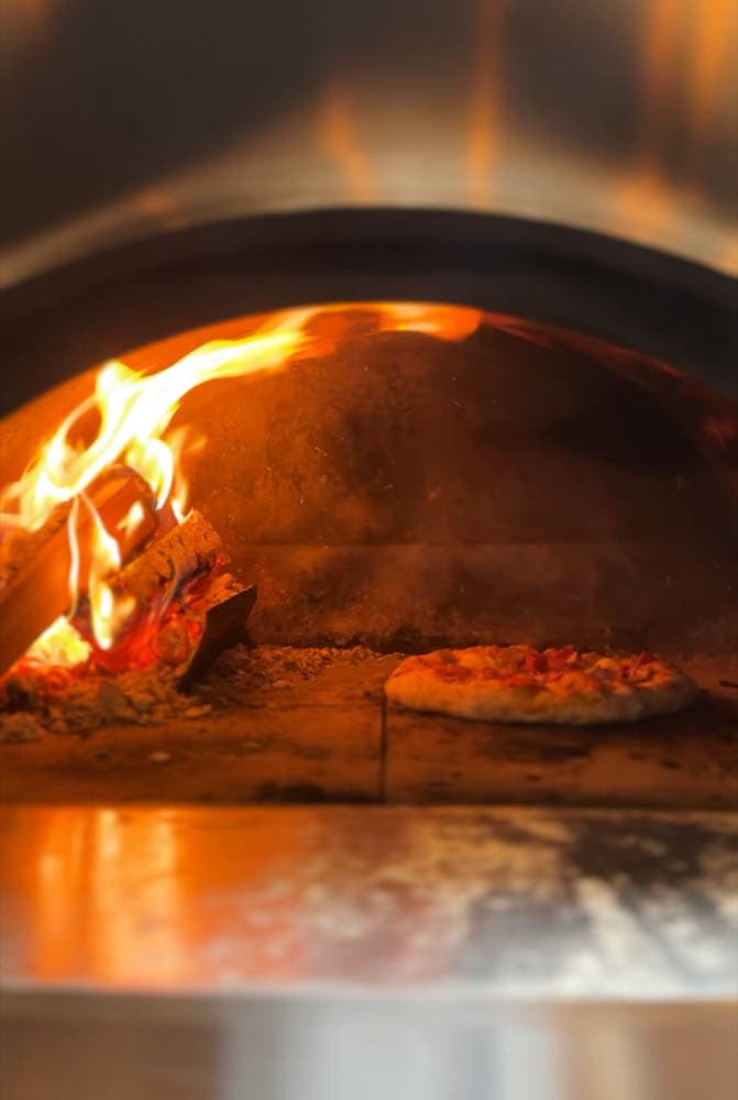 pizza au four à bois