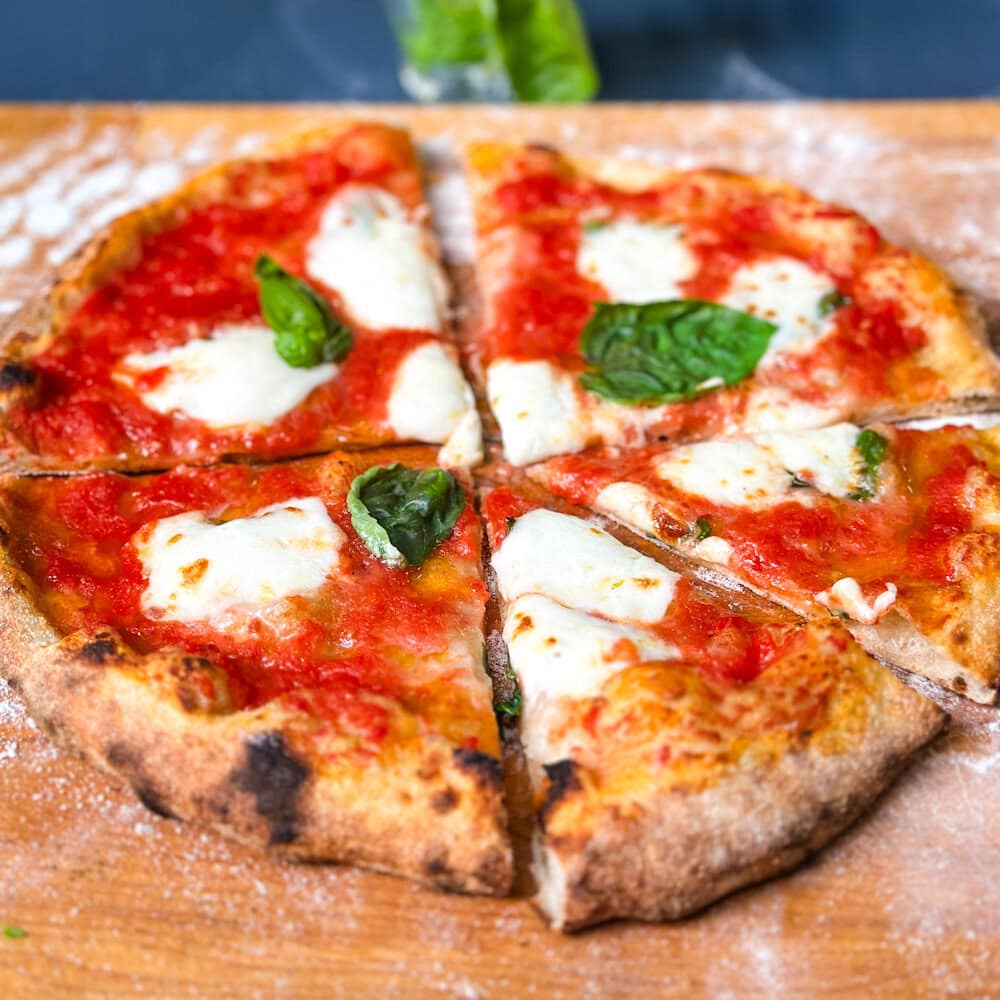 pizza sur pâte au levain