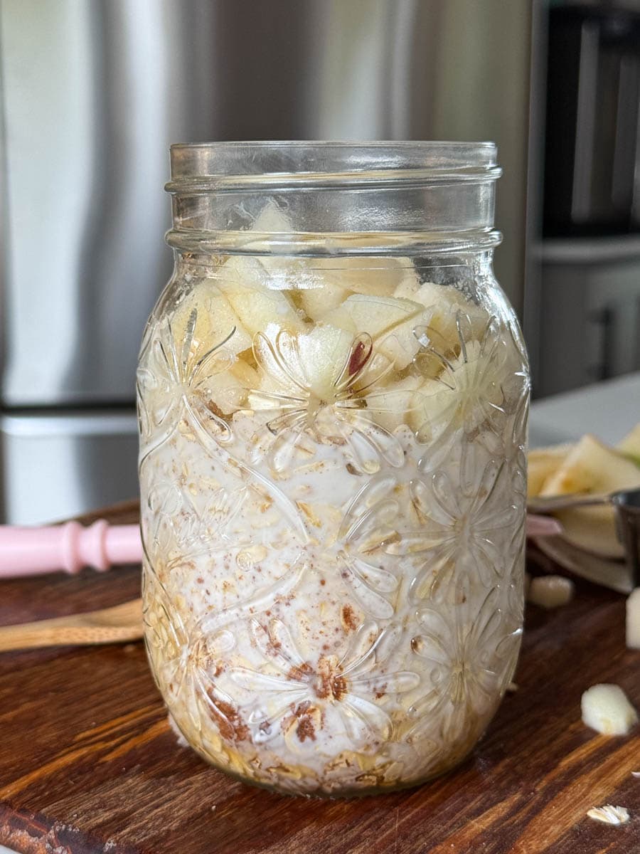 gruau overnight dans un pot masson