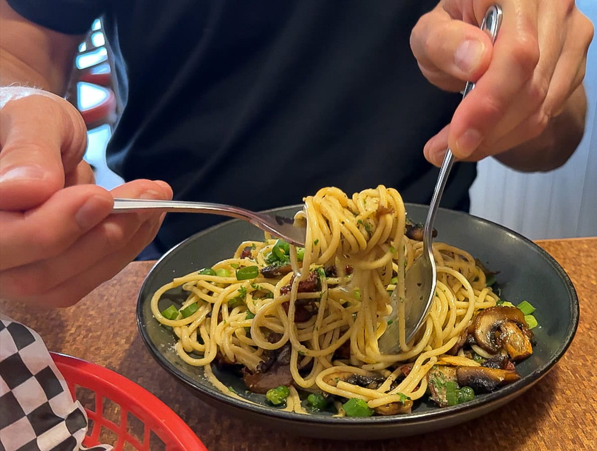 spaghetti chez Pasta Pronto cambellton